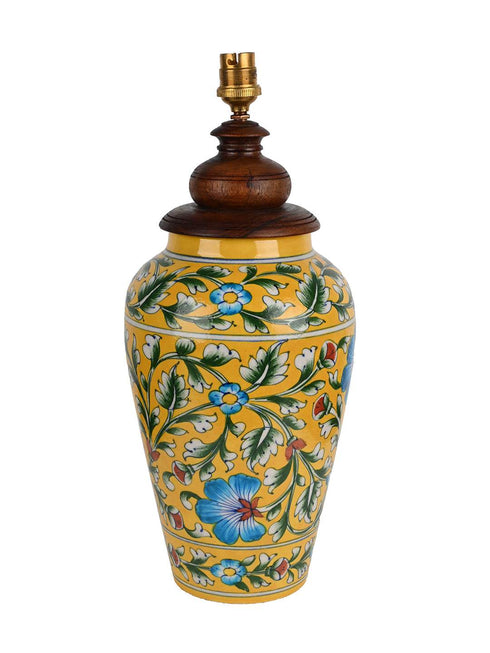 JAIPUR BLUE POTTERY HANDIYA TABLE LAMP WITH OUT SHADE